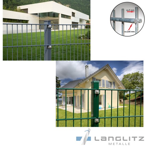 Gartenzaun mm doppelstab - 6/5/6,