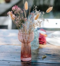 10 Glasvasen Klein Rosa Deko Blumen Vase Hochzeit Feier Rund