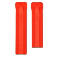 Red silicone strap watch