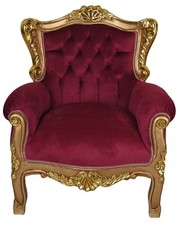 Barocksessel rot/Gold