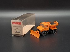 Wiking 1:87 18 646 Unimog mit Schneepflug mit OVP orange neuwertig unbespielt