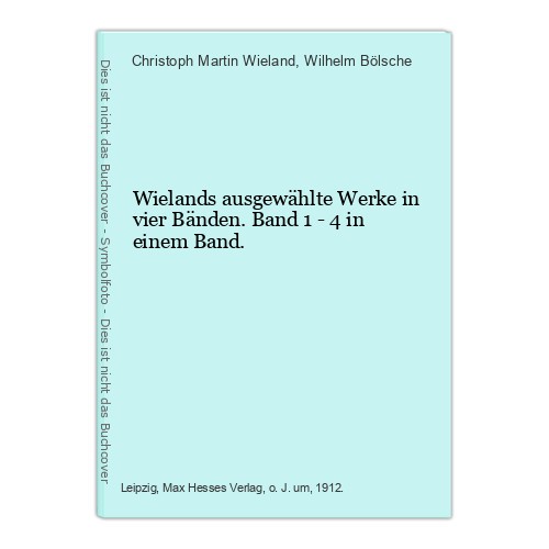 Wielands ausgewählte werke - ausgewählte,