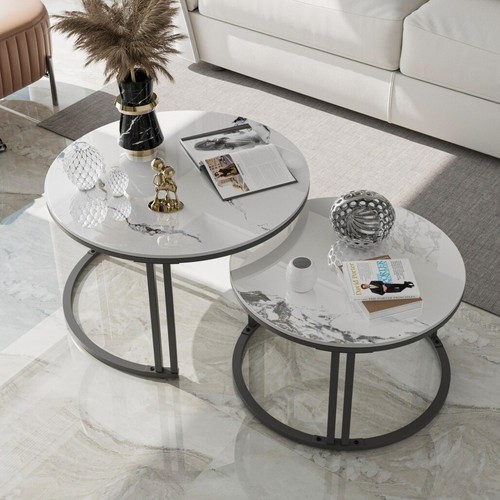 2tlg couchtisch rund tisch - rund,
