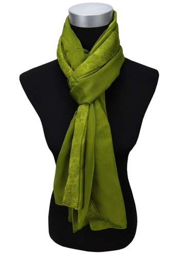 Satin chiffon schal - schal, grün