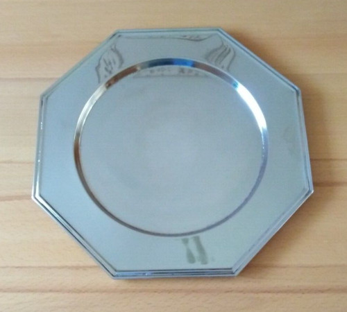 Versilberter platzteller eckig - versilberter,
