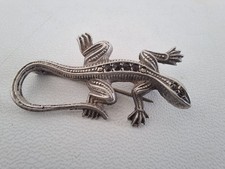 800 Silber Brosche mit