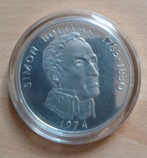 Münze Simon BOLIVAR; 1974; 20 Balboas, Ley 925, 130 Gramm, Republica de Panama