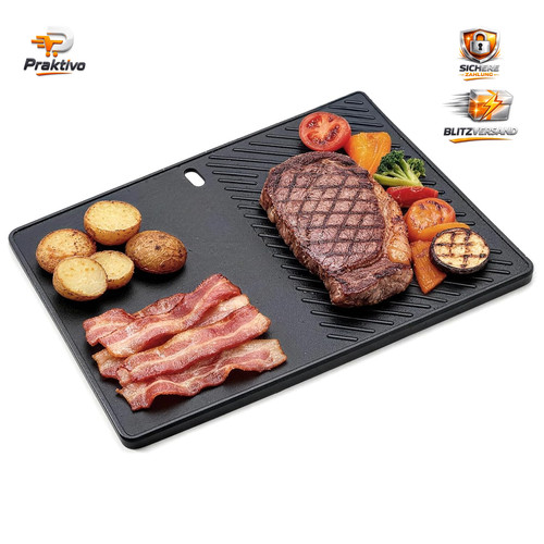 Gusseisen grillplatte 43x32cm - grillplatte,