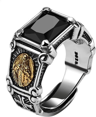 Schwarzer onyx ring - schwarzer,