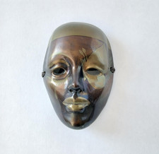Vintage Messing Wandmaske mit