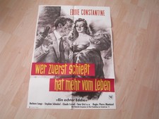 Eddie Constantine-Wer zuerst schiesst hat mehr vom Leben Orginal A1 Kinoplakat 