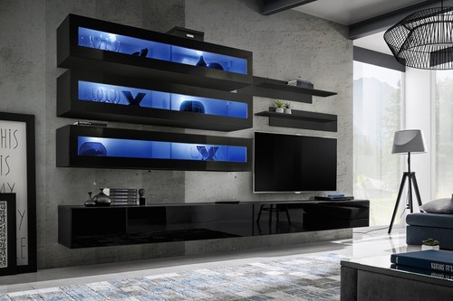Anbauwand wohnwand wohnzimmer - anbauwand,