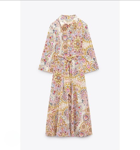 Zara hemdblusenkleid mit - zara,