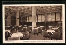 Hamburg, Ansichtskarte, Kaffeehaus Vaterland, Teestube, Alsterdamm 39 /40 