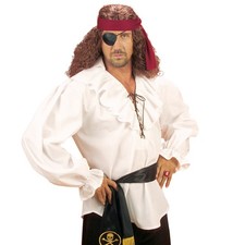 Herren Piraten-Hemd Weiß XL