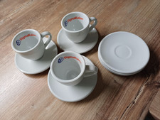 3 Espresso Tassen  Mocca Mokka  Kaffee 50ml + 6 Unterteller weiß