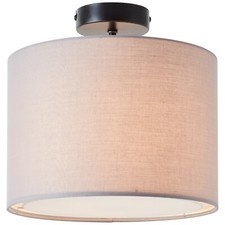 Brilliant Decken Wohnzimmer Leuchte Lampe AIKE Metall Textil grau 28 cm