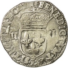 [#491509] Münze, Frankreich, Louis XIII, 1/4 Écu à la croix, 1/4 Ecu, 1628, Bayo