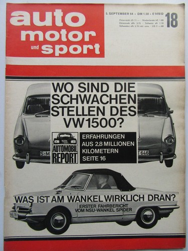 Auto motor sport 1964 vw - motor,