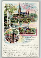 13037934 - 9000 Chemnitz Schloss Schlossgarten Neuer Garten Springbrunnen Burg