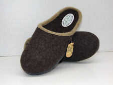 Wollfilz, Filzpantoffeln, Größe 42, braun, leicht, Filzschlappen, Filzsohlen,