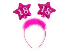 18. Geburtstag Haarreifen Haarschmuck zum Volljährigkeitsjubiläum Mädchen pink