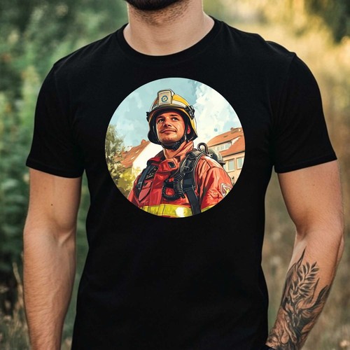 Herren shirt feuerwehr motiv - feuerwehr,