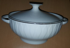 NEUw ♥ THOMAS LANZETTE Platinrand weiß Tapio Wirkkala Terrine Schüssel + Deckel