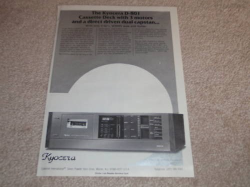 Kyocera 801 kassette ad - d-801,