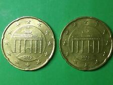 2 Stück 20 Cent MÜNZEN Deutschland im SET Gebraucht 2002 J+G  Gebraucht Aber Gut