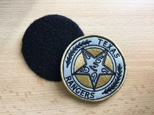 2 Stück Velcro-Klett-Patch TEXAS RANGERS, Sheriff-, Polizei-Stern