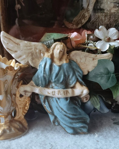 Antiker krippenengel gloria - antiker,