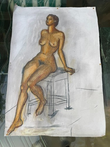 Großer akt auf papier - auf,