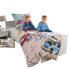 Erwin Müller Kinder-Bettwäsche "Polizei & Feuerwehr" Edelflanell