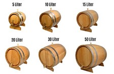 Holzfass Whiskyfass Eichenfass Schnapsfass Metallhahn 3,5,10,15,20,30,50 Liter