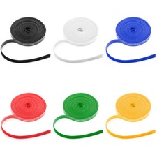 Kabelbinder Klett Klettband Rolle Wiederverwendbar Klettkabelbinder Set 2m - 10m