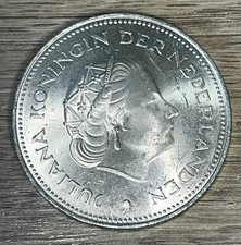 Niederlande 10 Gulden 1970 - 720er Silber 25 Gramm Juliana