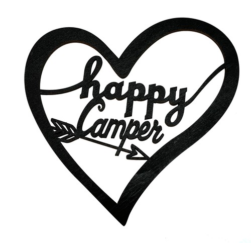 Happy camper schwarz schild - schwarz,