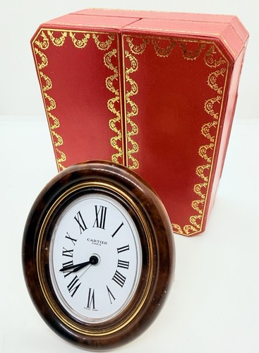 Cartier vergoldete reiseuhr - cartier,