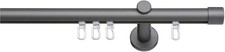 Gardinenstange anthrazit 1-läufig 16 mm ab 100 cm mit Innenlaufschiene (328)