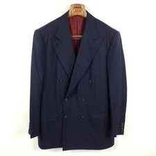 Kiton Sakko Herren Gr. 53 Blau Diamante Blu Super 150s Wolle Jacke Jackett