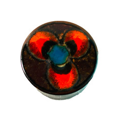 MID CENTURY Emaille Dose Glas