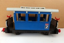 Playmobil 4100 blauer Personenwagen mit Inneneinrichtung komplett - Spur G