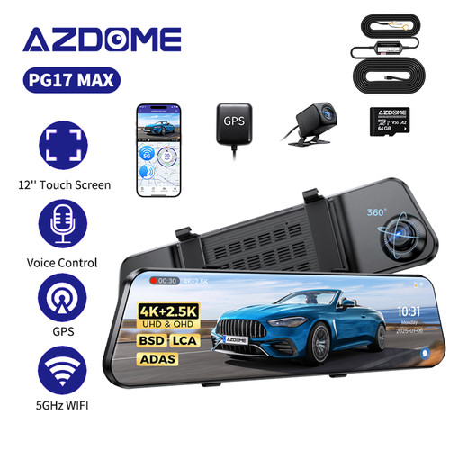 Azdome 2ch dash - dash, cam