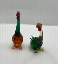 2er-Set Glasfiguren Huhn &