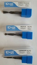 3er Pack MakerMade 1/4" Zoll CNC Fräser Router Bit Up + Down cut Compression VHM