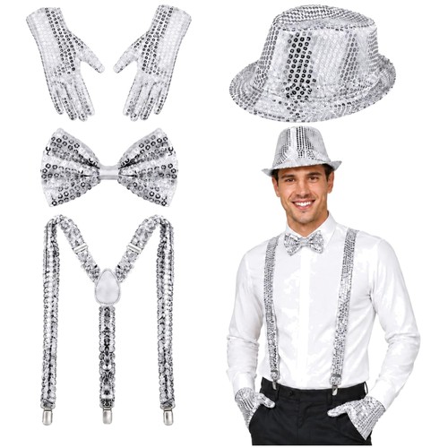Pailletten kostüm set disco - pailletten,