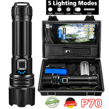 2000000 Lumen LED Taschenlampe Superhell 5000 Meter Taktisches Zoom Wasserfest