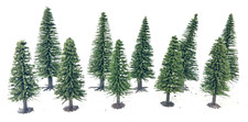10 Stück Tannen Bäume Modelleisenbahn Modellbahn 10 - 11 cm Spur N TT H0
