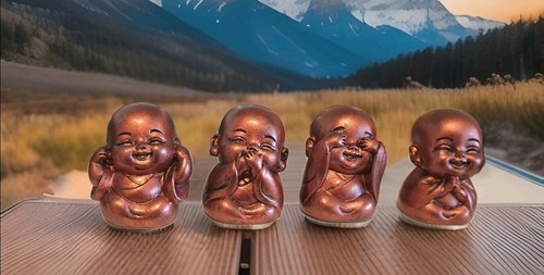 Mini buddha statue mönch - 4,